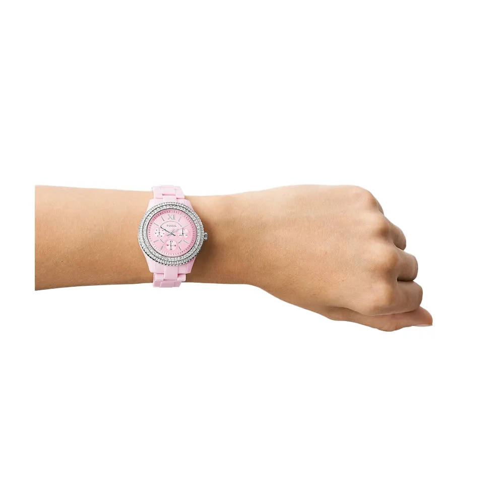 Fossil Stella Women's Multifunction Pink Castor Oil Watch