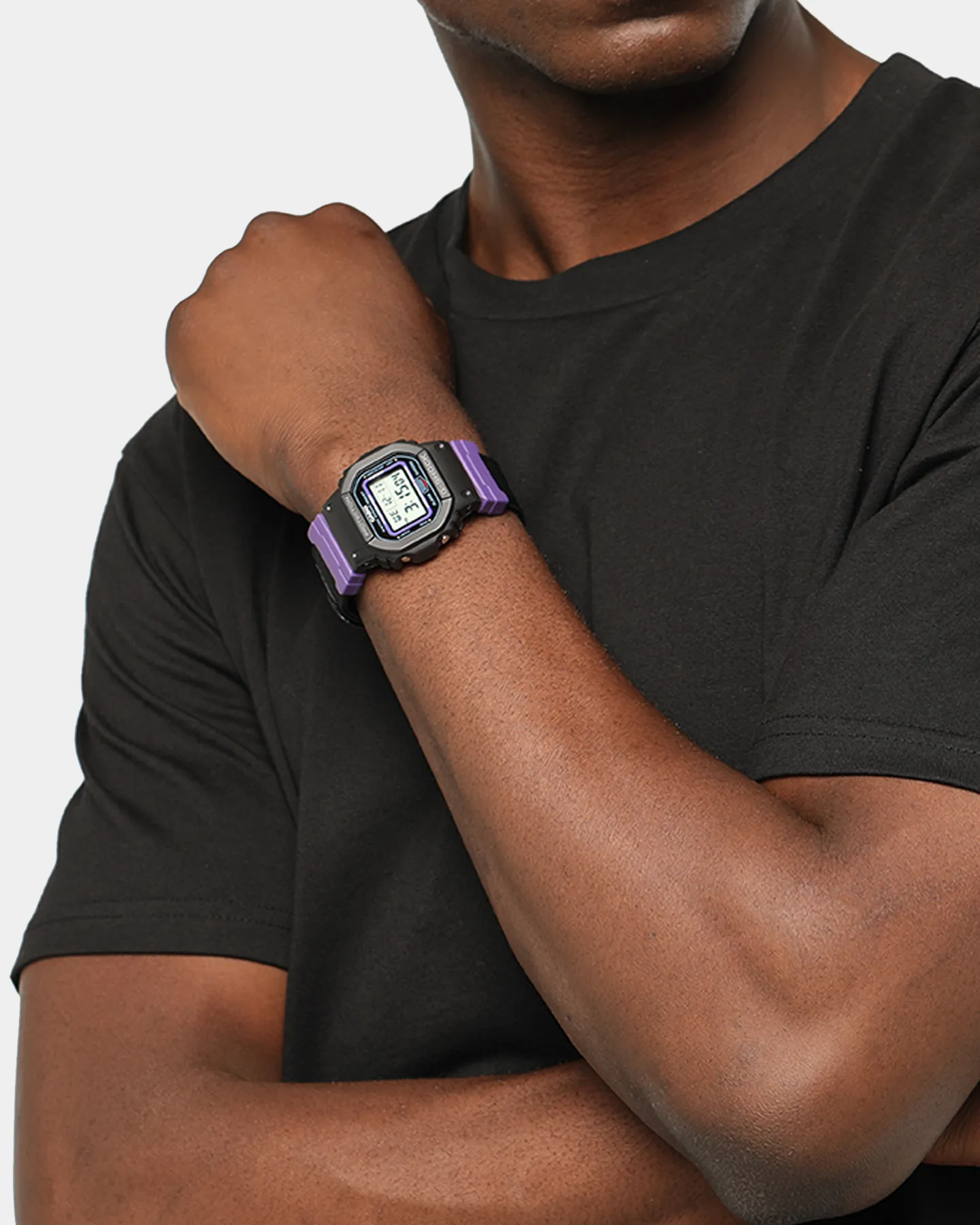 G Shock DW-5600TH Retro Replacement Band Series Black/Purple