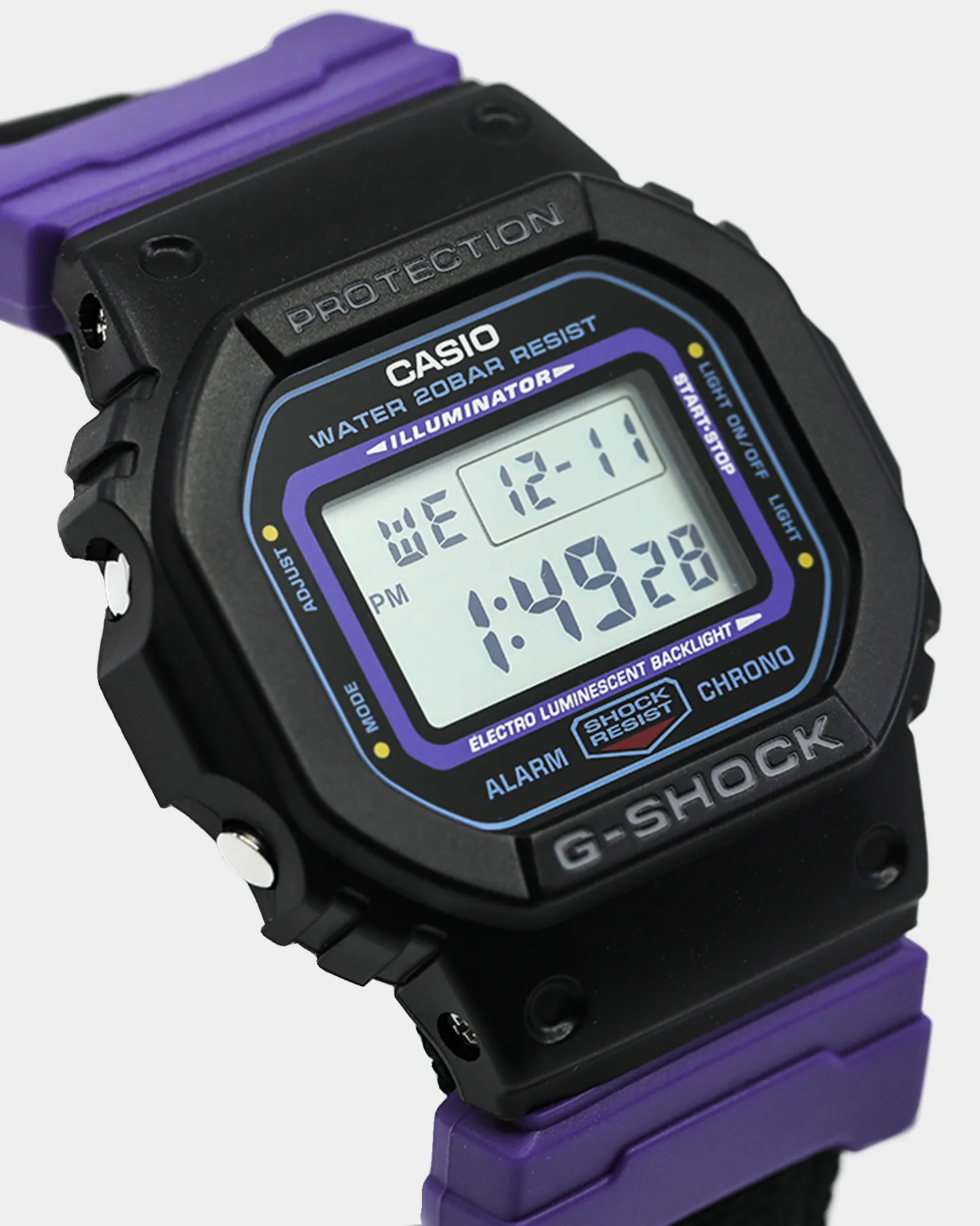 G Shock DW-5600TH Retro Replacement Band Series Black/Purple