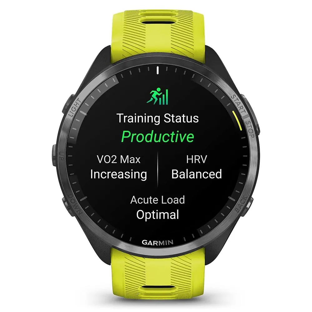 Garmin Forerunner 965 Running Smartwatch Amp Yellow and Black   Charging Bundle