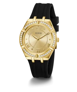 Guess Gold Cosmo Black Strap Women's Watch GW0034L1