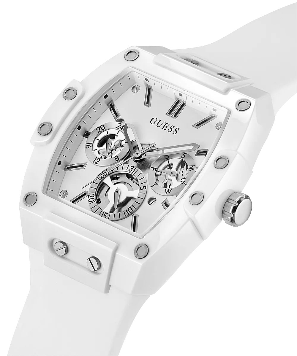Guess Phoenix White Silicone Strap Men's Watch GW0203G2