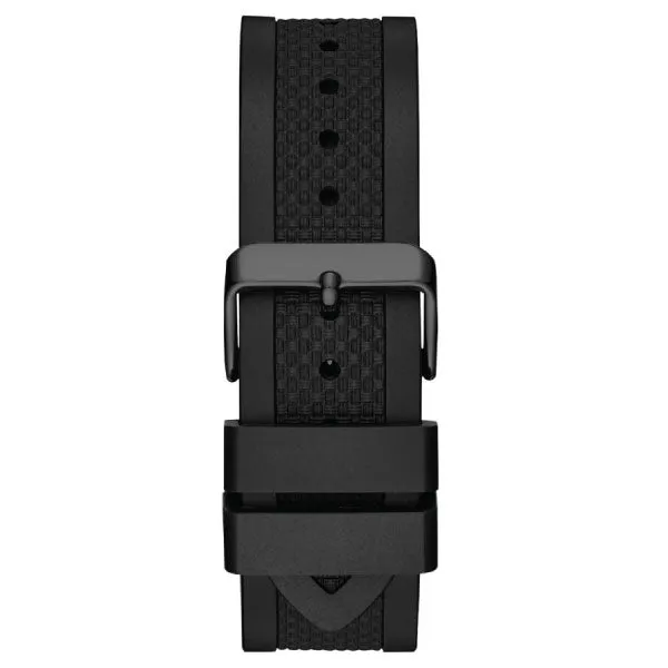 Guess Surge Black Silicone Strap Black Dial Chronograph Quartz Watch for Gents - W1168G3