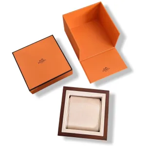 Hermes B09 Luxurious Large Mahogany Wood Box for 2 Watches New!