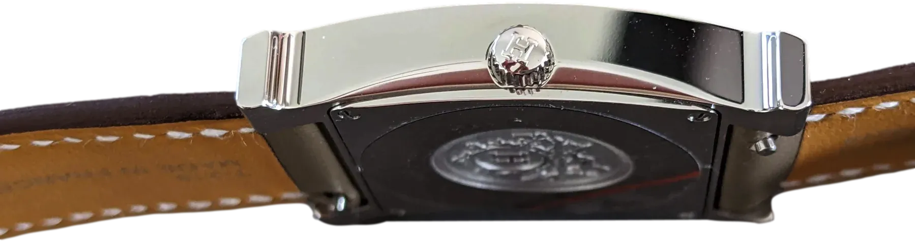HERMES [M02] Etoupe "Double Tour Heure H" Watch Medium Model 30 mm, BNIB!