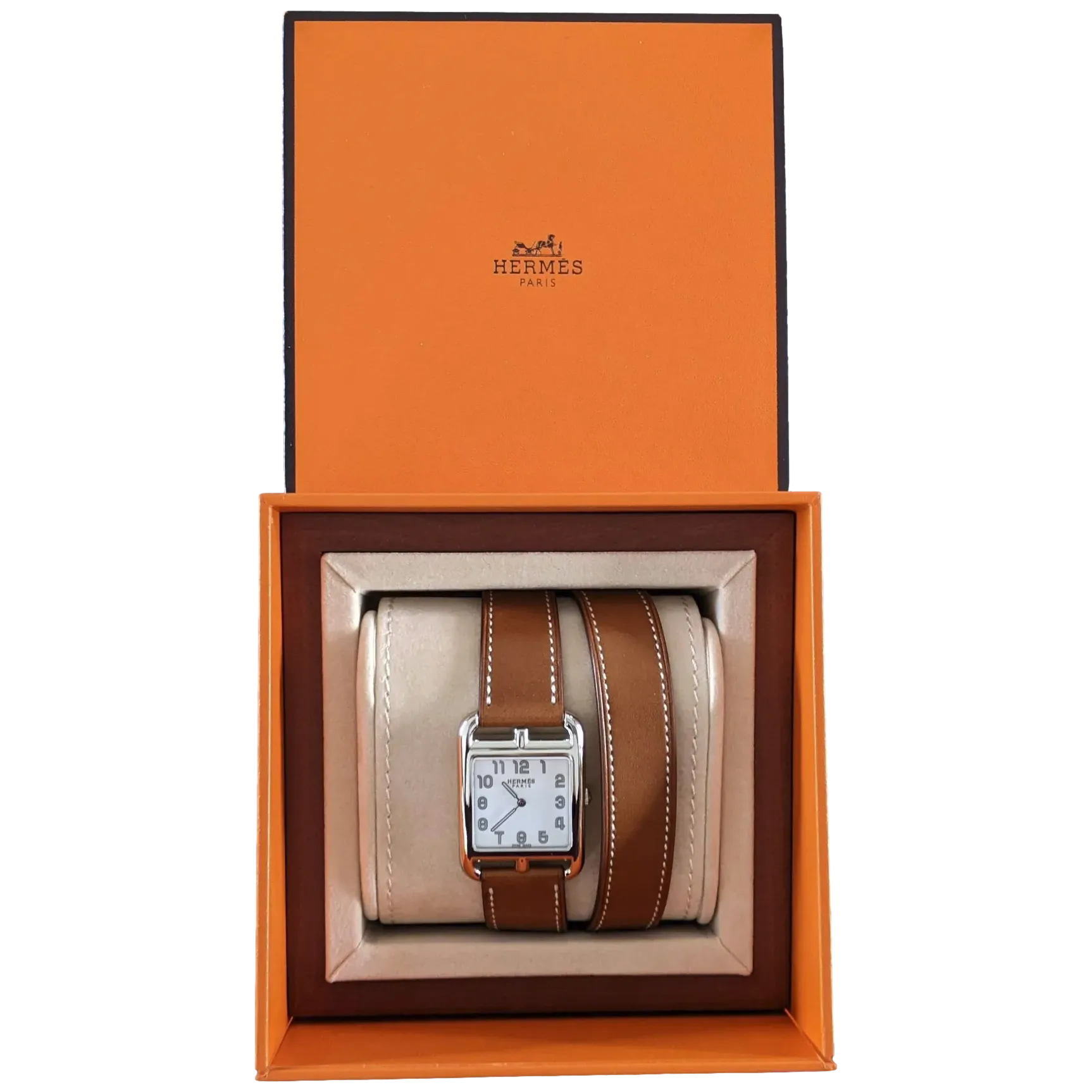 HERMES [M03] Barenia "Double Tour Cape Cod" Watch Model 31 mm, BNIB!