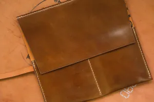 Horween Shell Cordovan Bourbon Dual Watch Pouch
