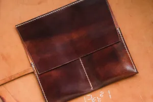 Horween Shell Cordovan Marbled Colour 8 Dual Watch Pouch