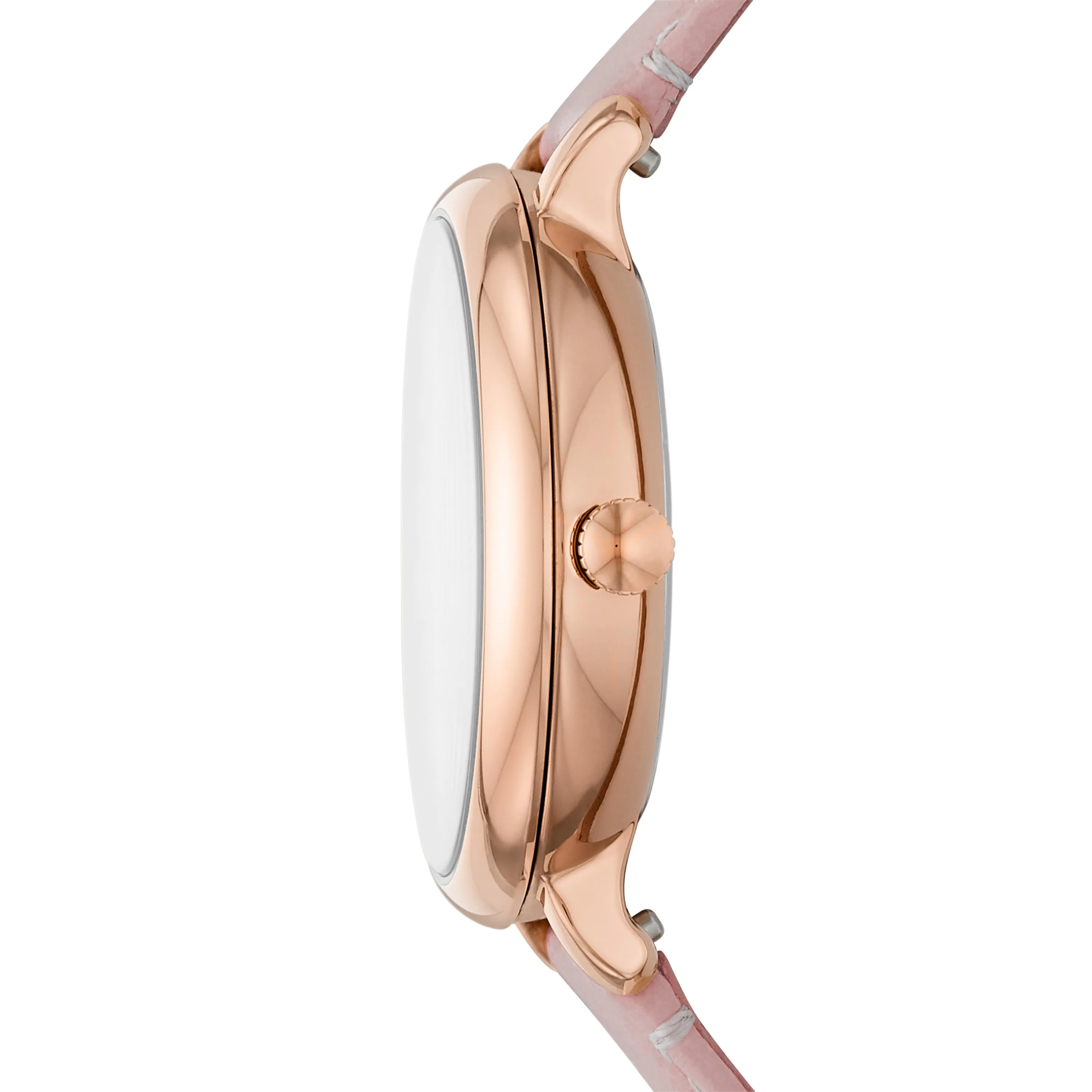 Jacqueline Solar-Powered Pink Leather Watch