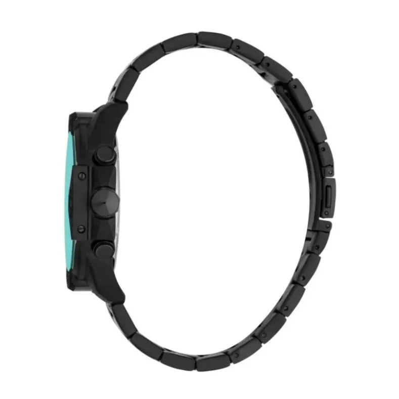 Just Cavalli Gents Turquoise Dial Black Stainless Steel Watch