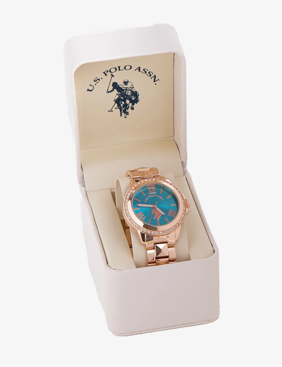 LADIES PYRAMID LINK BRACELET WATCH