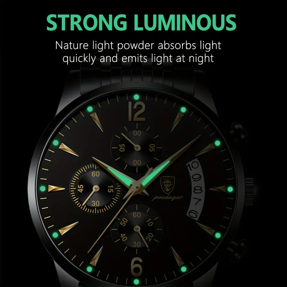 Mens Waterproof Luminous Quartz Watch