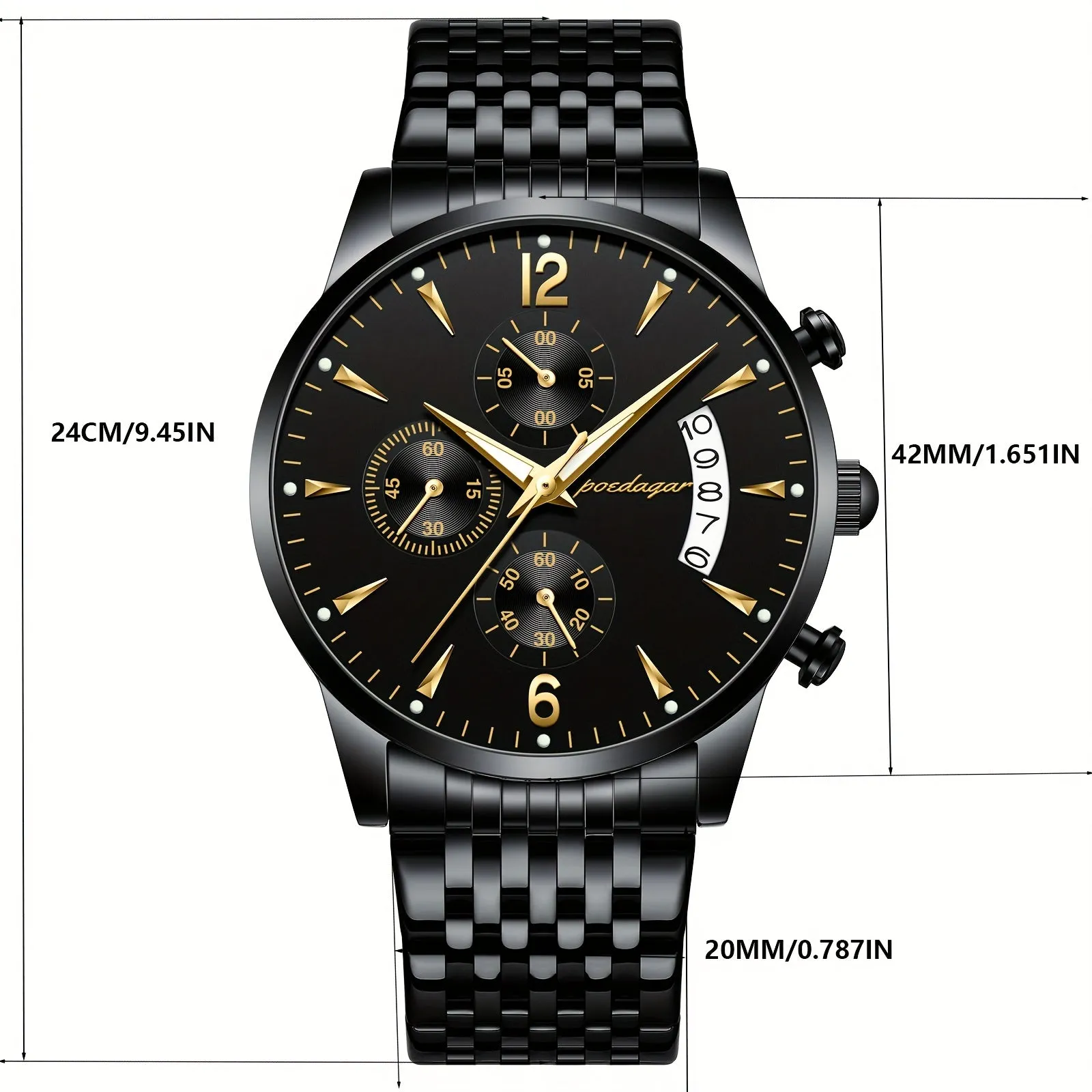 Mens Waterproof Luminous Quartz Watch