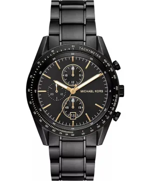 Michael Kors Accelerator Gents Chrono Black Dial Black Stainless Steel Watch