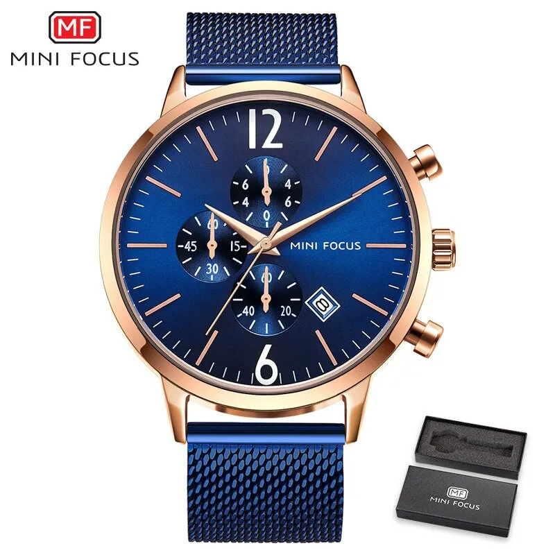 MINI FOCUS Men Watch Top Brand Luxury Men&#39;s Military Sports Quartz Watches Mens Casual Waterproof Wristwatch Erkek Kol Saati