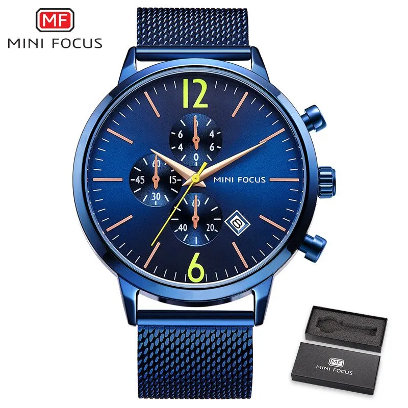 MINI FOCUS Men Watch Top Brand Luxury Men&#39;s Military Sports Quartz Watches Mens Casual Waterproof Wristwatch Erkek Kol Saati