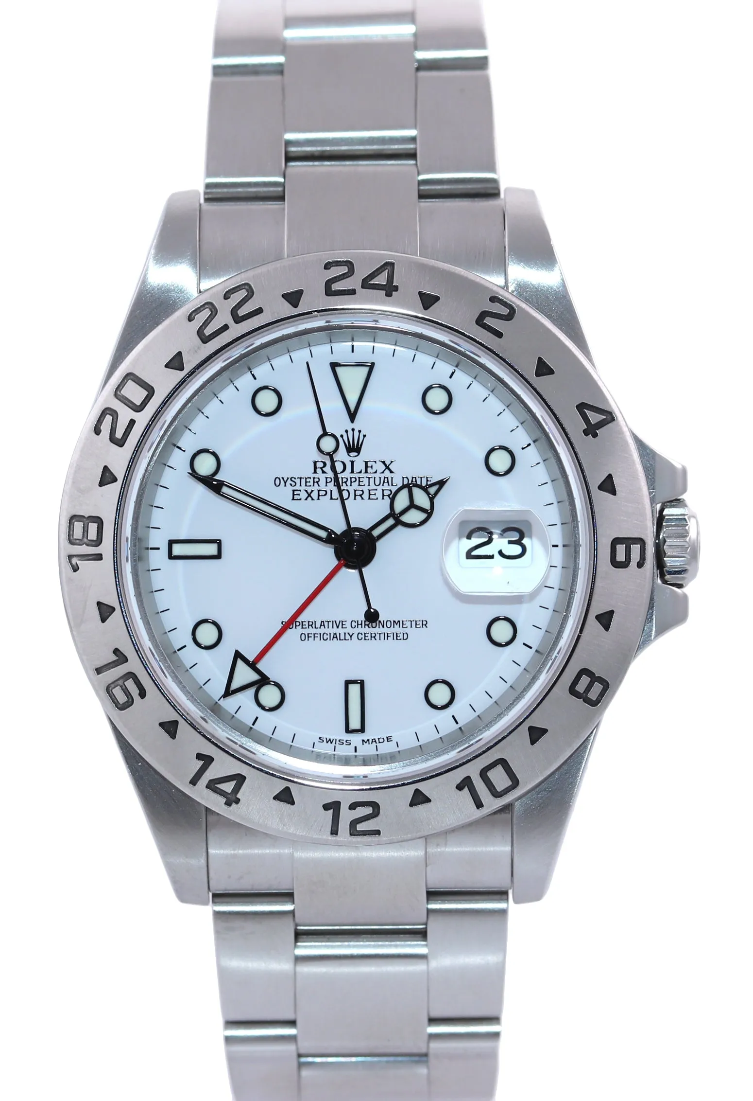 MINT 2005 Rolex White Explorer II 16570 Stainless Steel Date 40mm Watch Box