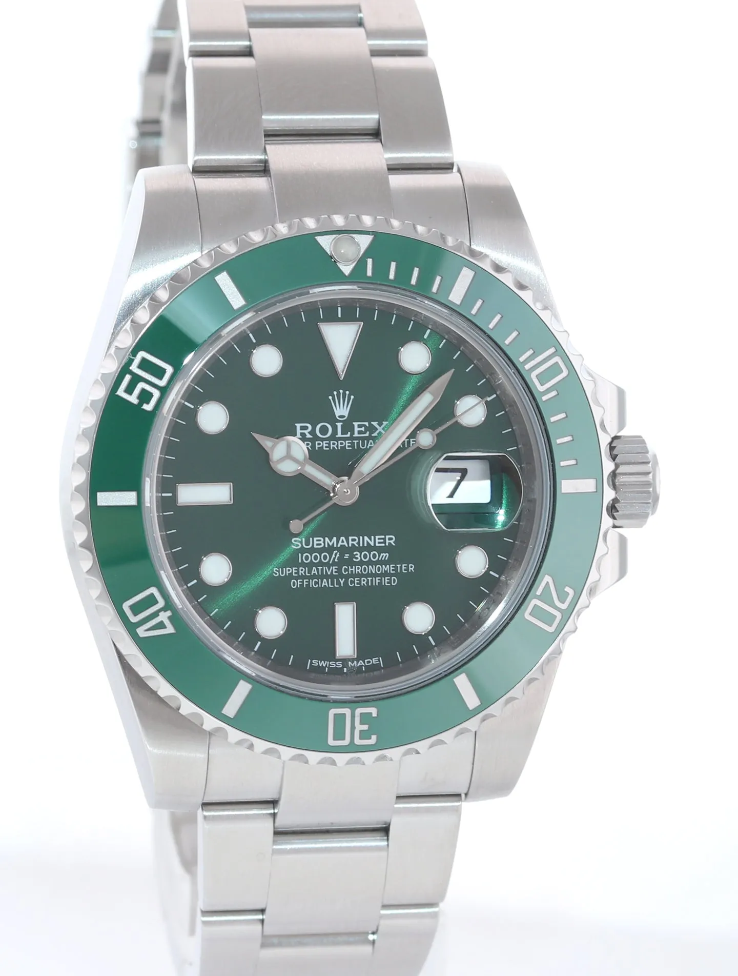 MINT 2013 PAPERS Rolex Submariner Hulk Green Ceramic 116610LV Steel Watch Box