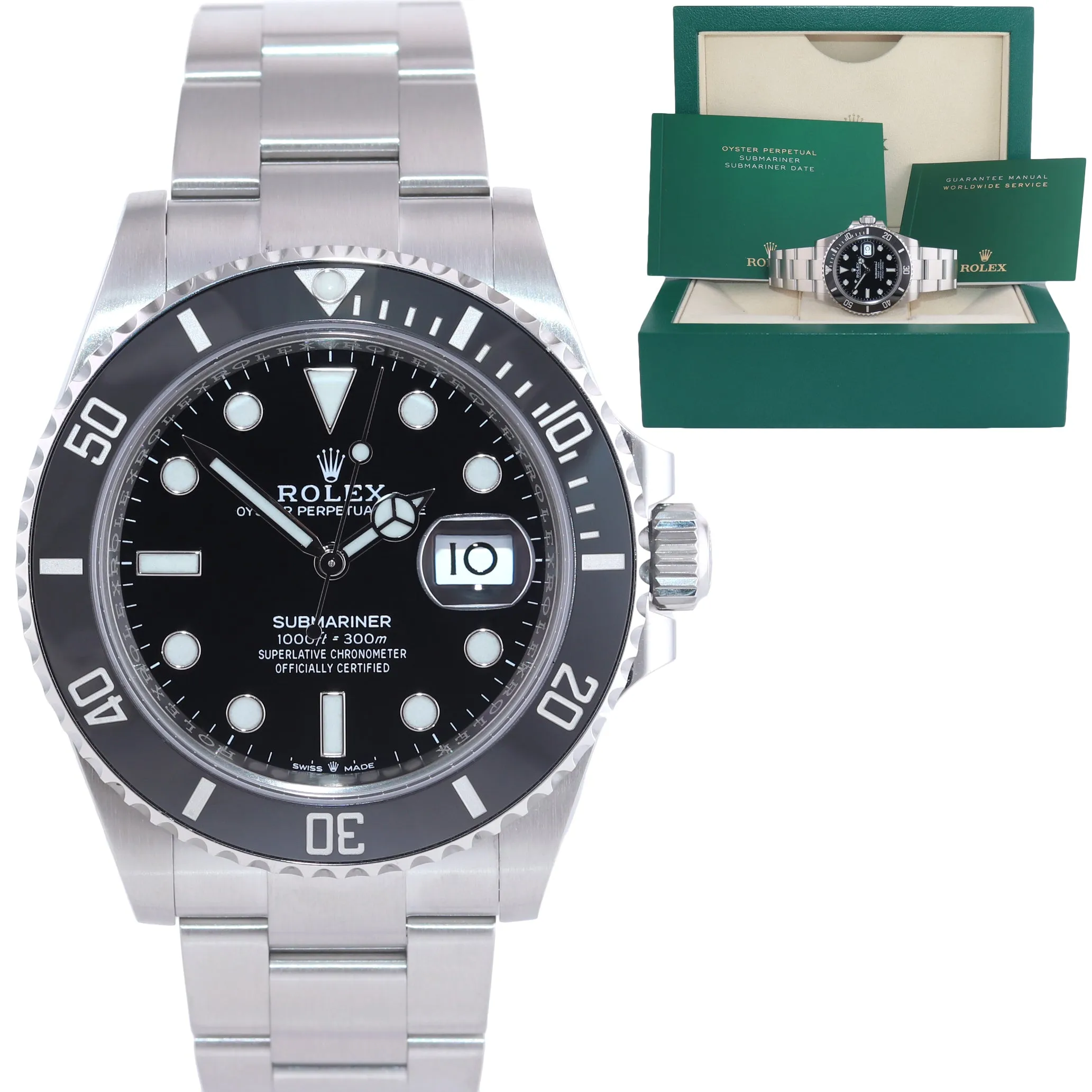MINT 2021 Rolex Submariner 41mm Black Ceramic 126610LN Watch Box