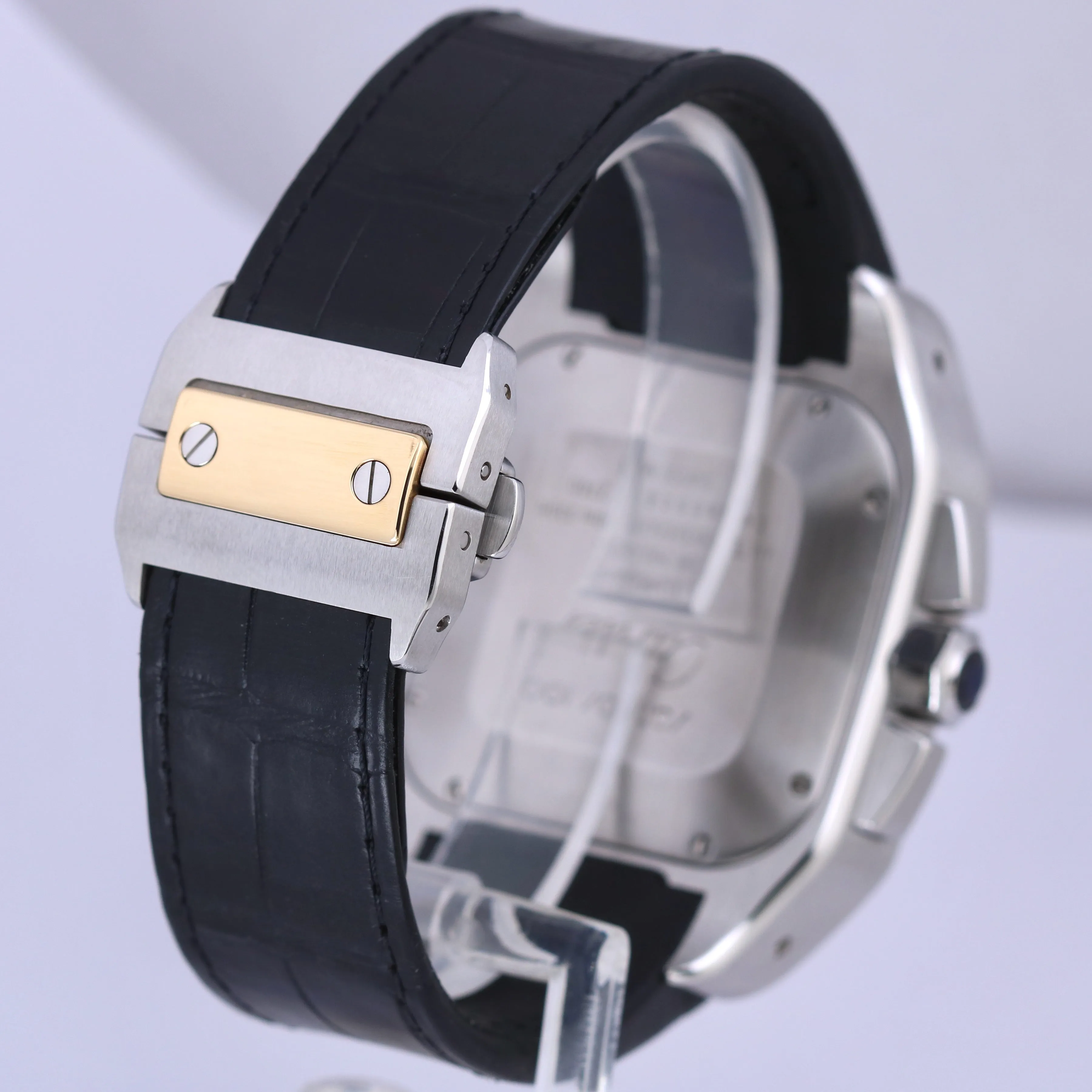 MINT Men's Cartier Santos 100 XL Chronograph 2740 Two Tone Gold Steel 41mm BOX