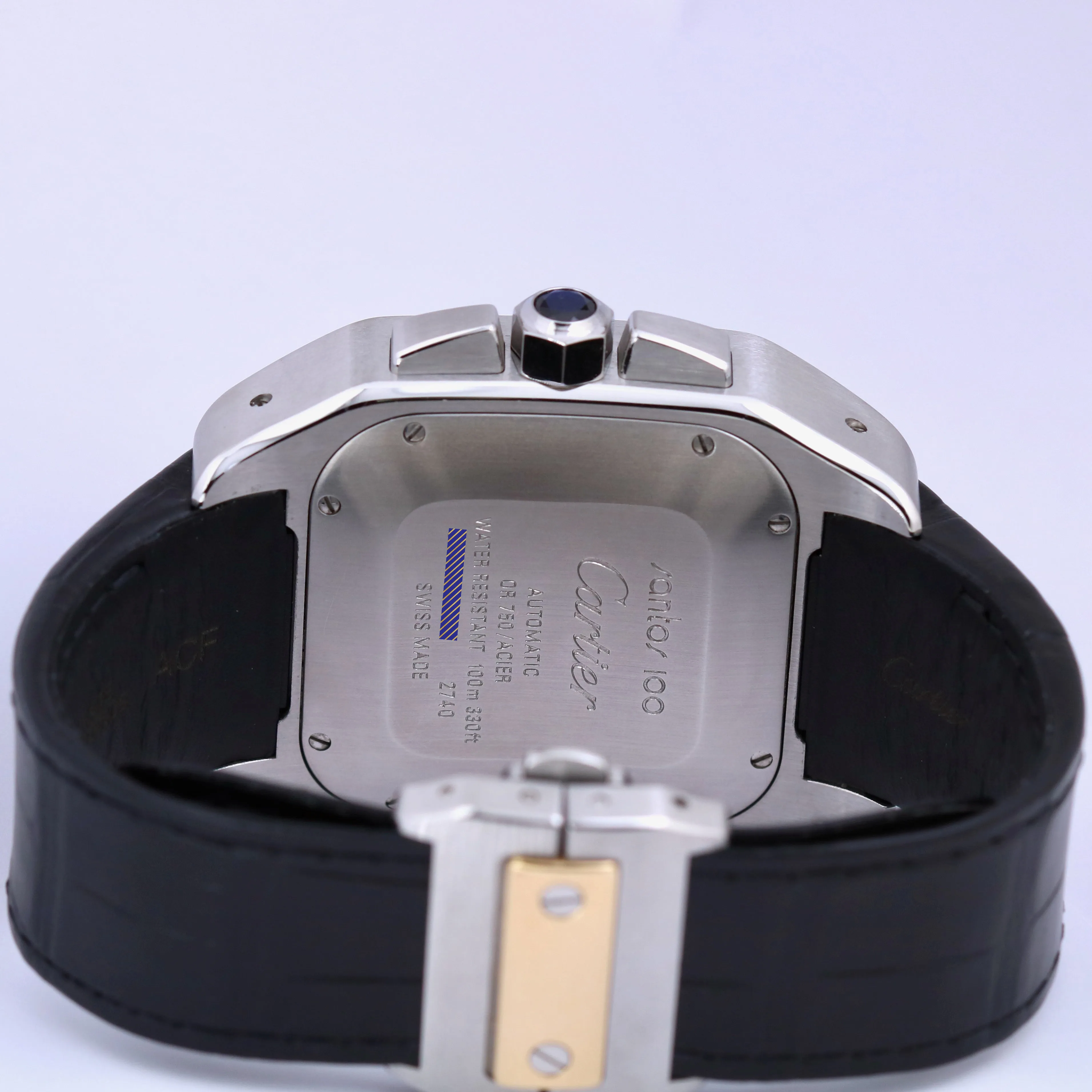 MINT Men's Cartier Santos 100 XL Chronograph 2740 Two Tone Gold Steel 41mm BOX