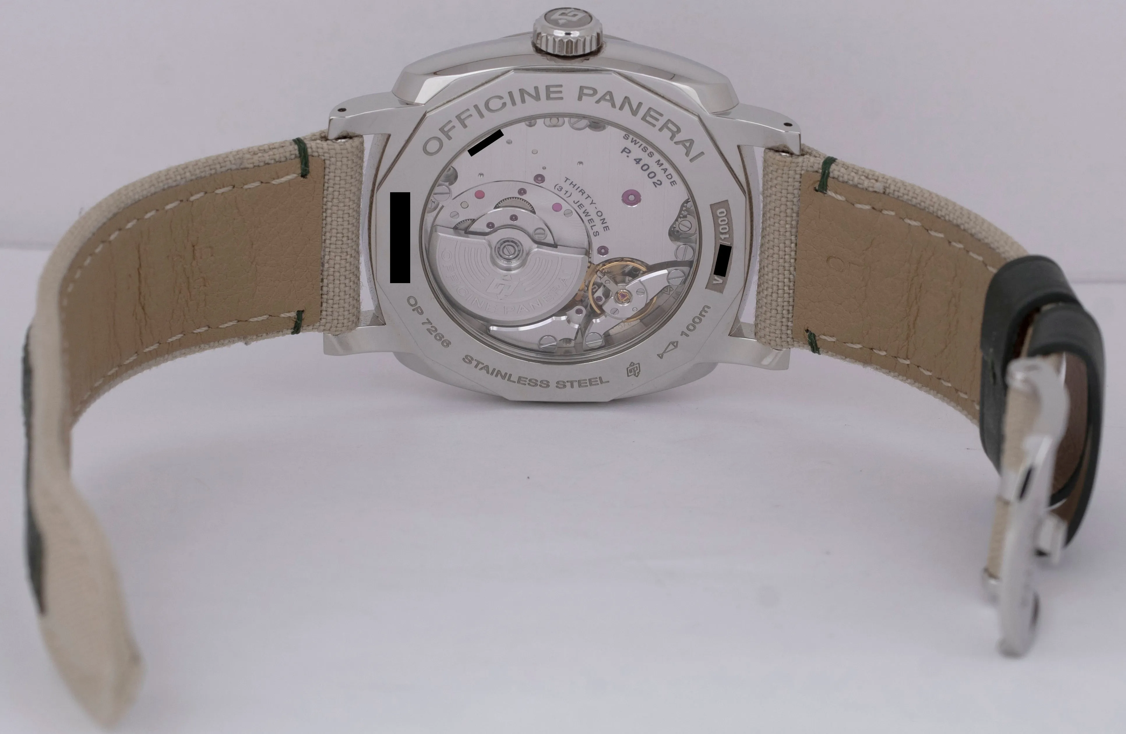 MINT Panerai Radiomir GMT PAM00999 Green PAPERS 45mm PAM 999 Watch Steel B P