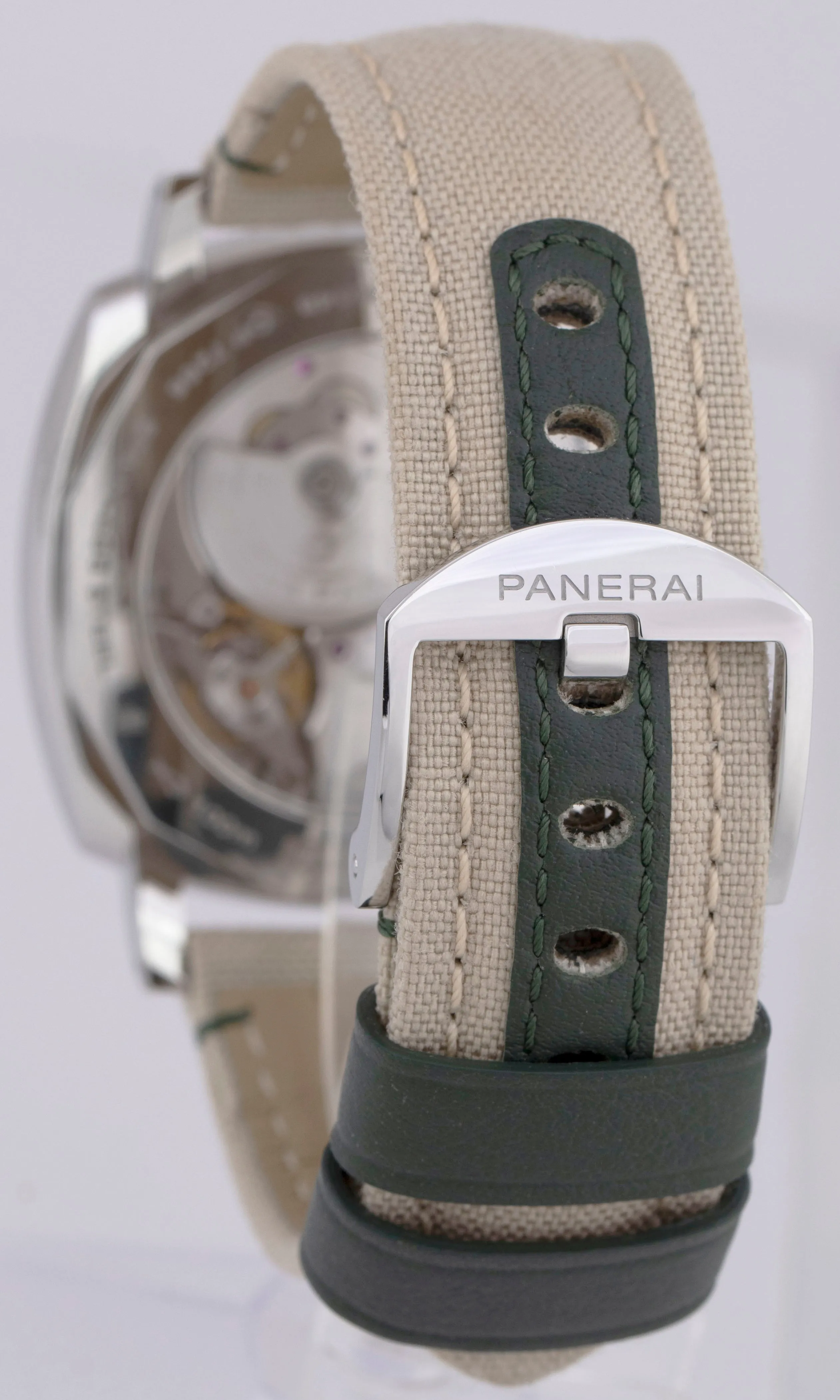 MINT Panerai Radiomir GMT PAM00999 Green PAPERS 45mm PAM 999 Watch Steel B P