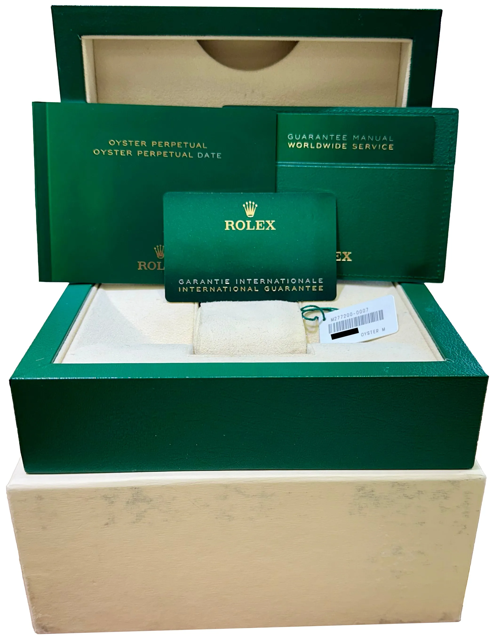 MINT PAPERS Rolex Oyster Perpetual TURQUOISE Blue 31mm Steel Watch 277200 BOX