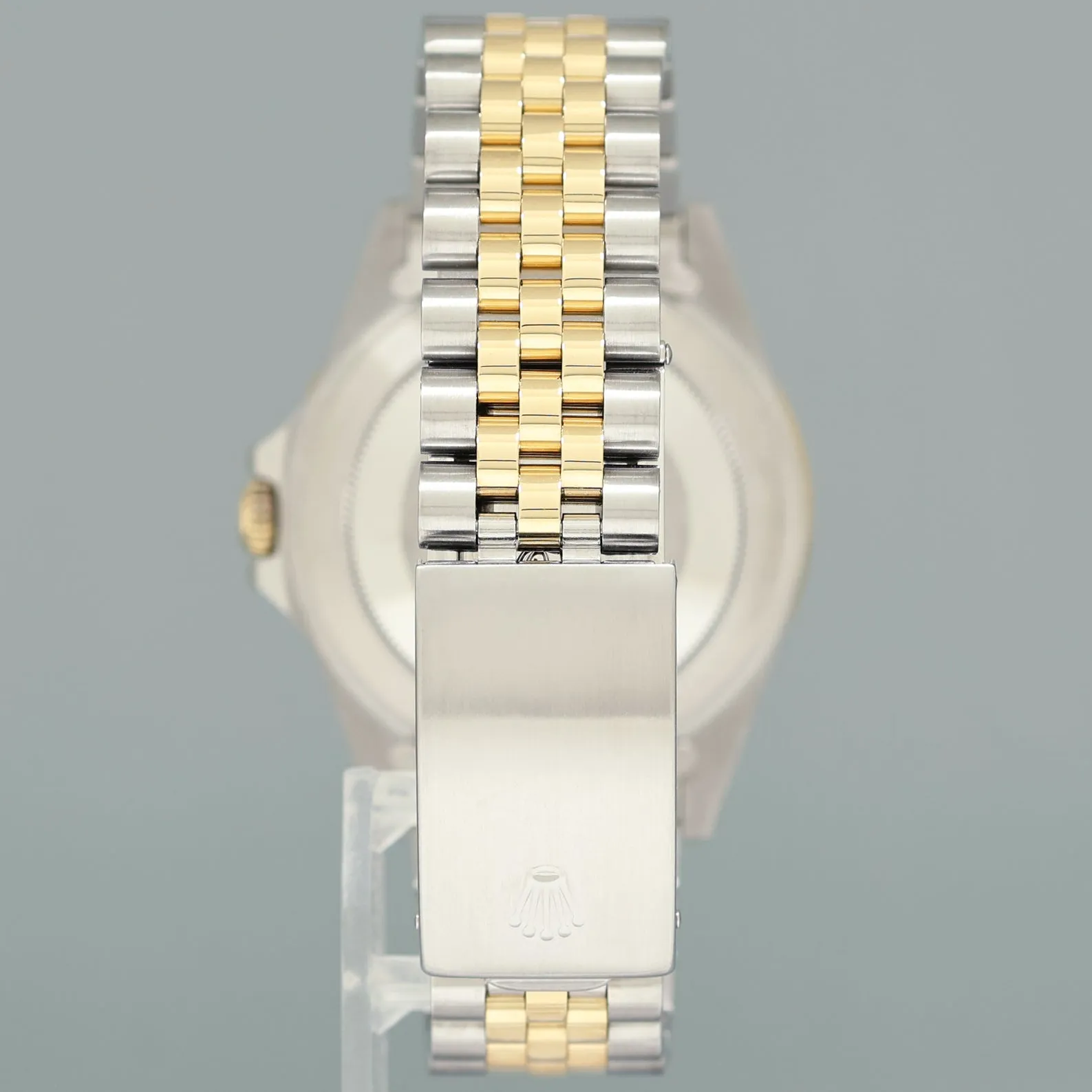 MINT Rolex GMT-Master 16713 Two-Tone Yellow Gold Steel Jubilee Rootbeer Brown Watch