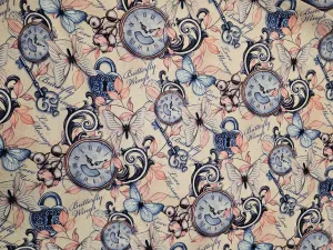 Mook Fabrics Clocks & Watches Lavender 124508
