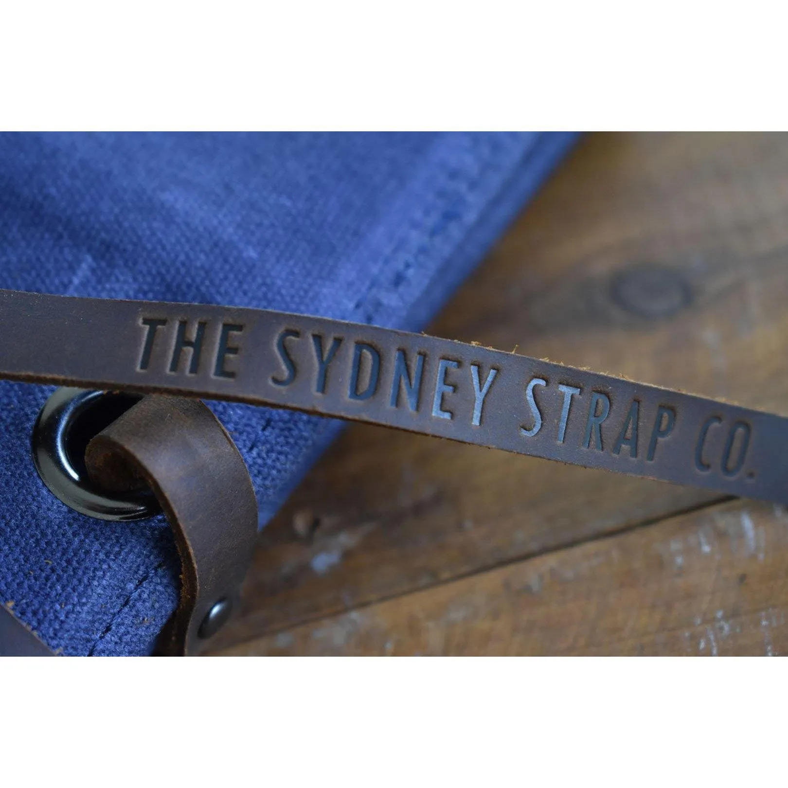 Navy & Taupe Waxed Canvas & Velvet Watch Roll - Four Slots