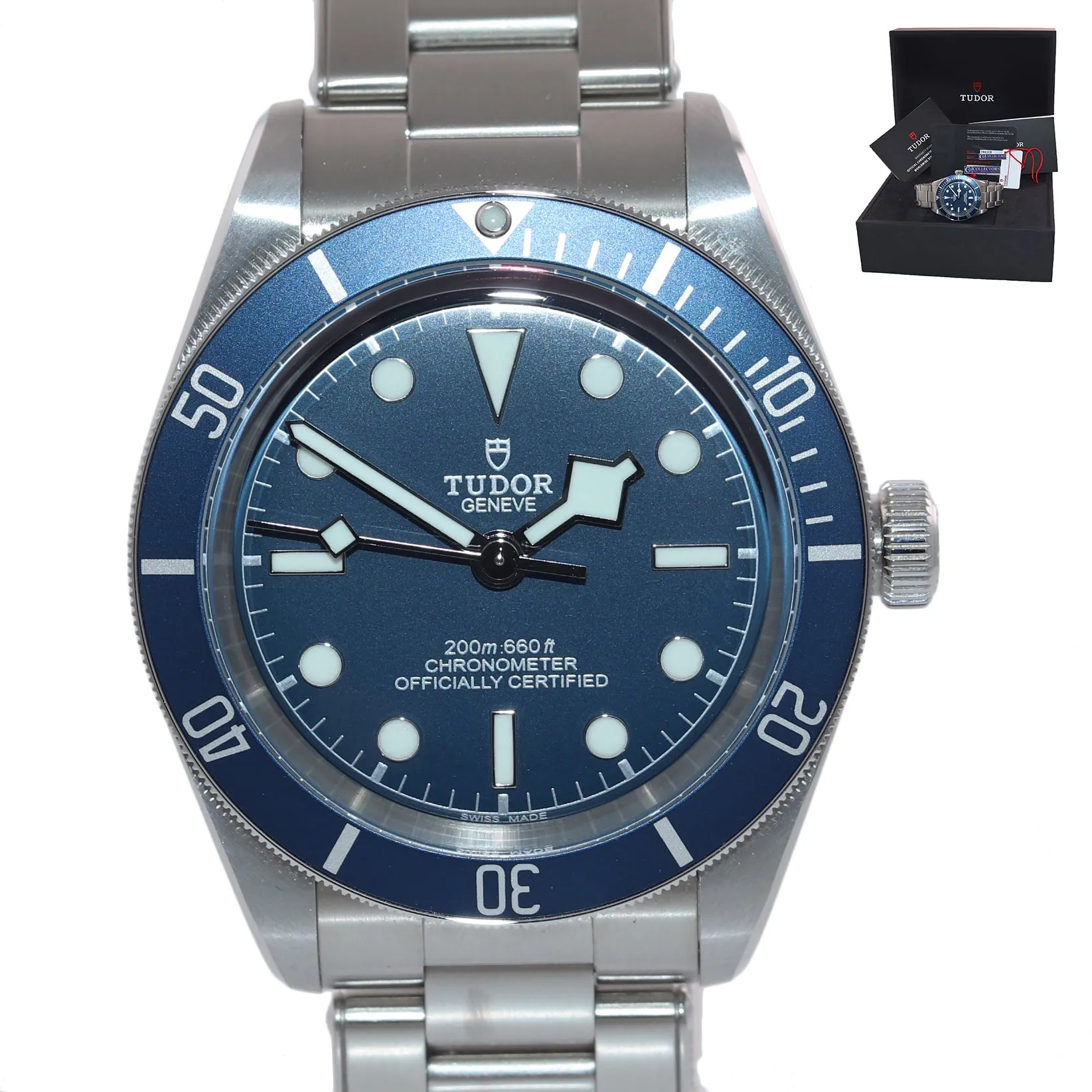 NEW 2020 PAPERS Tudor Black Bay Fifty Eight 58 BLUE Steel 79030B Watch Box