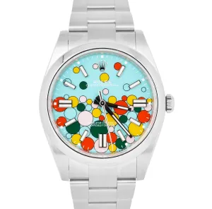 NEW APRIL 2024 PAPERS Rolex Oyster Perpetual 41 CELEBRATION Blue 41mm 124300 BOX