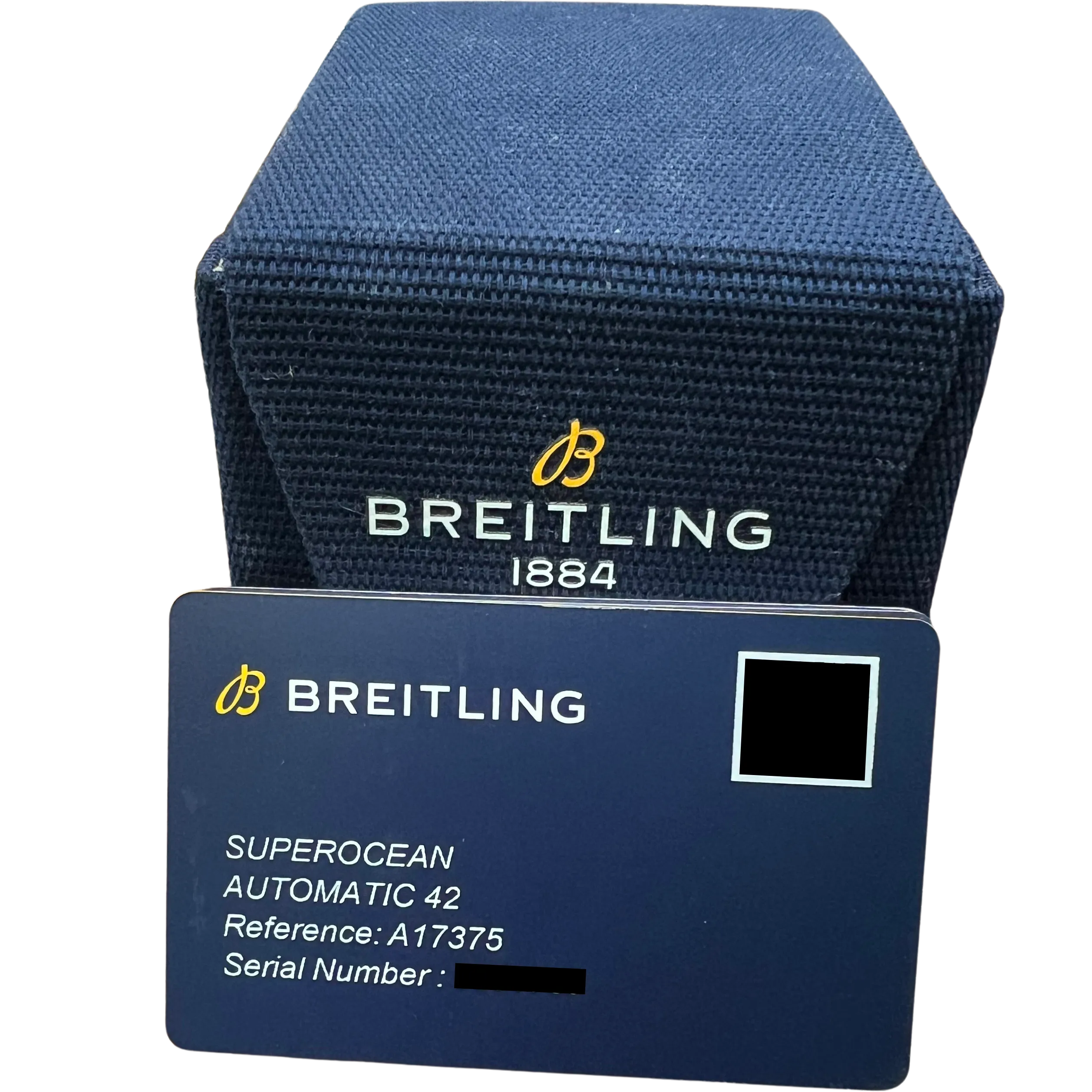 NEW STICKERED PAPERS Breitling SuperOcean 42mm Black Steel Watch A17375 BOX