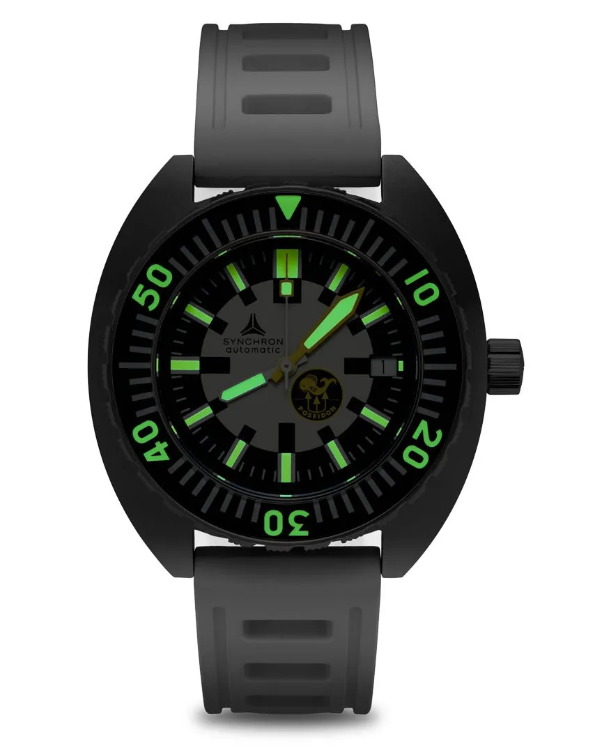 New SYNCHRON POSEIDON Diving Watch ISOfrane Rubber Limited Edition 490/1000