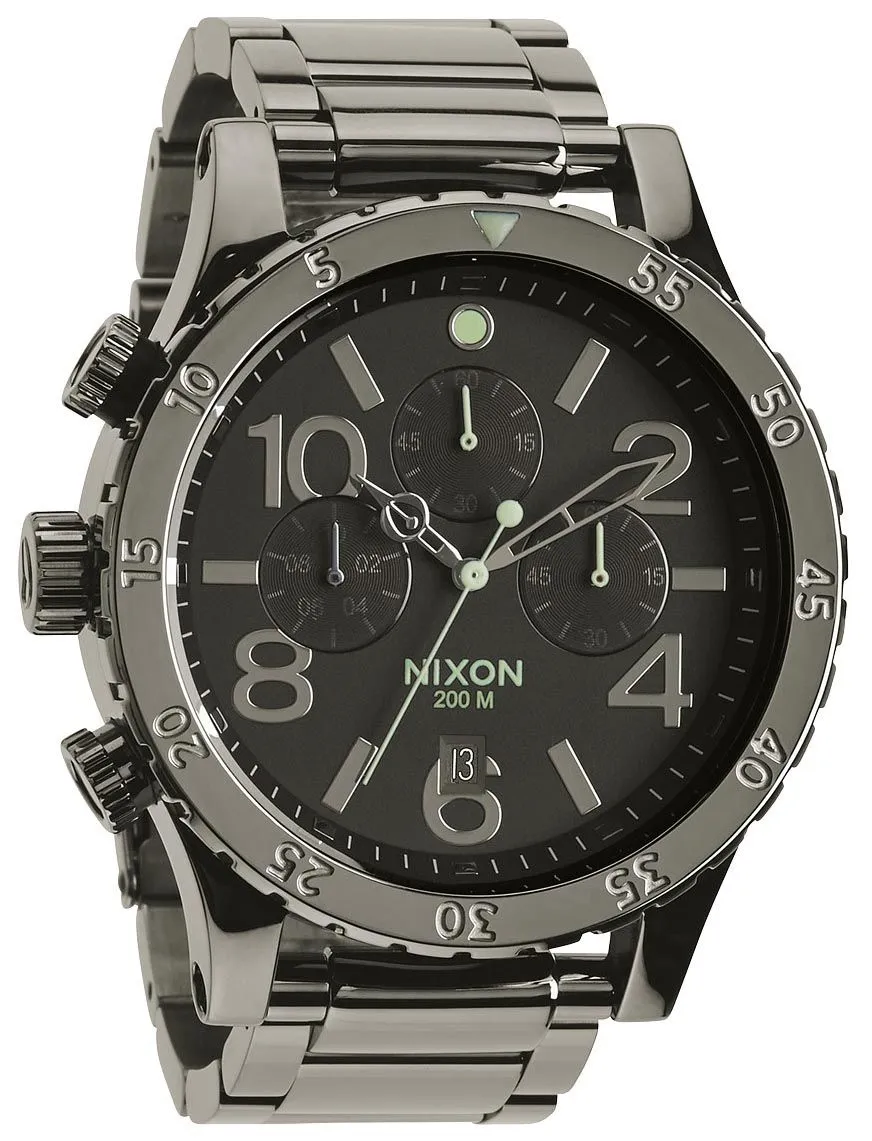 Nixon 48-20 Chrono Polished Gunmetal Lum Men's Watch Men's Watch A486-1885