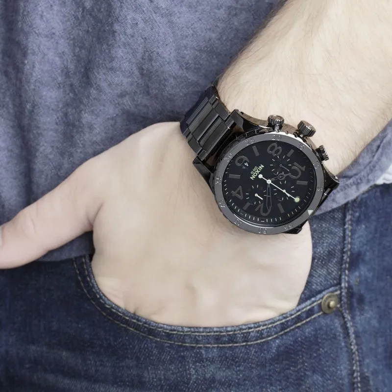 Nixon 48-20 Chrono Polished Gunmetal Lum Men's Watch Men's Watch A486-1885