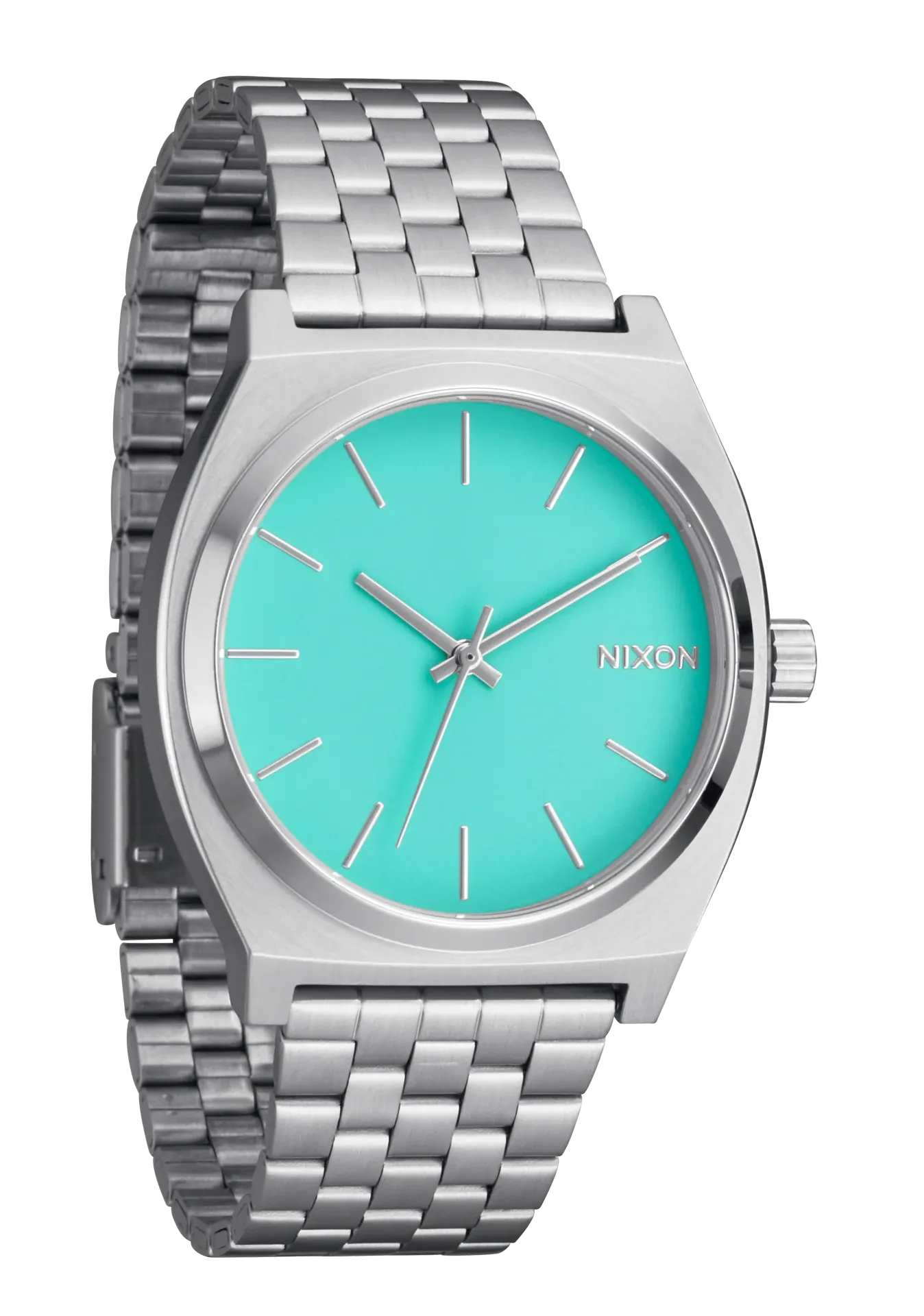 NIXON Time Teller Stainless with Turquoise Dial A045-2084