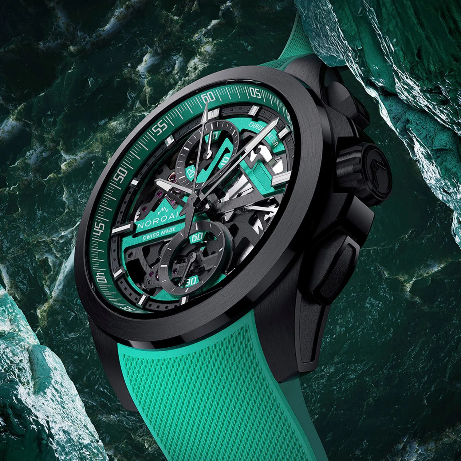 NORQAIN Independence Skeleton Chrono Limited EditionAutomatic – NNT3200BLC/JD326/322CHJDR.20T
