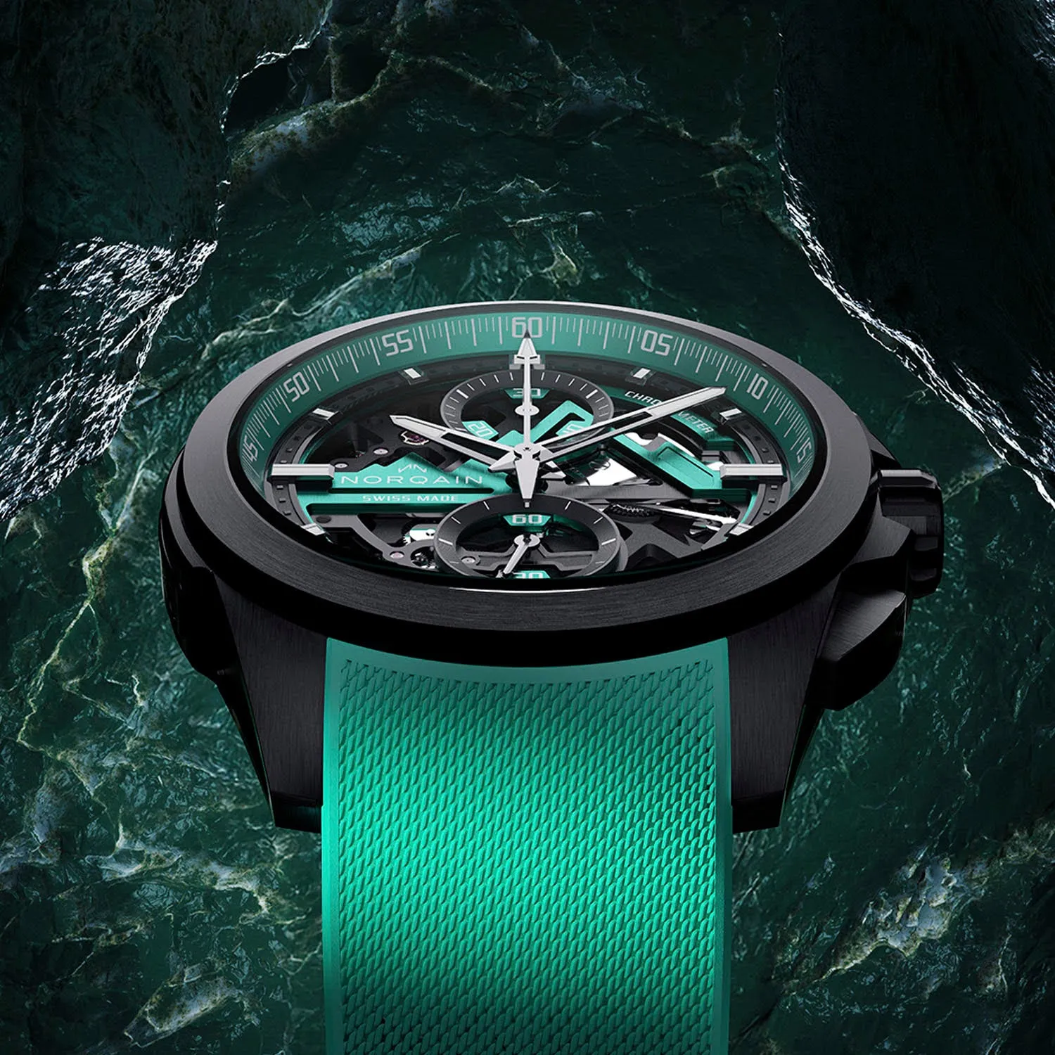 NORQAIN Independence Skeleton Chrono Limited EditionAutomatic – NNT3200BLC/JD326/322CHJDR.20T