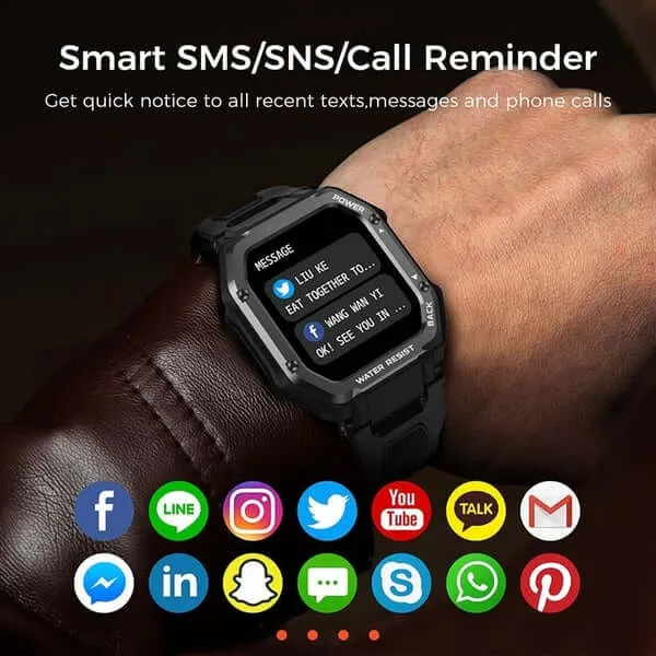 NX3 Bluetooth call smart watch 1.83 inch screen G F anti-fingerprint oil 410 mAh sports mode