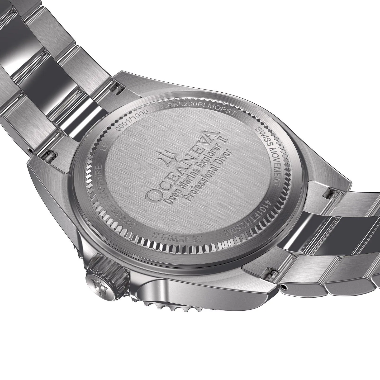 Oceaneva Deep Marine Explorer II Automatic 1250M Pro Diver Blue Mother Of Pearl Limited Edition