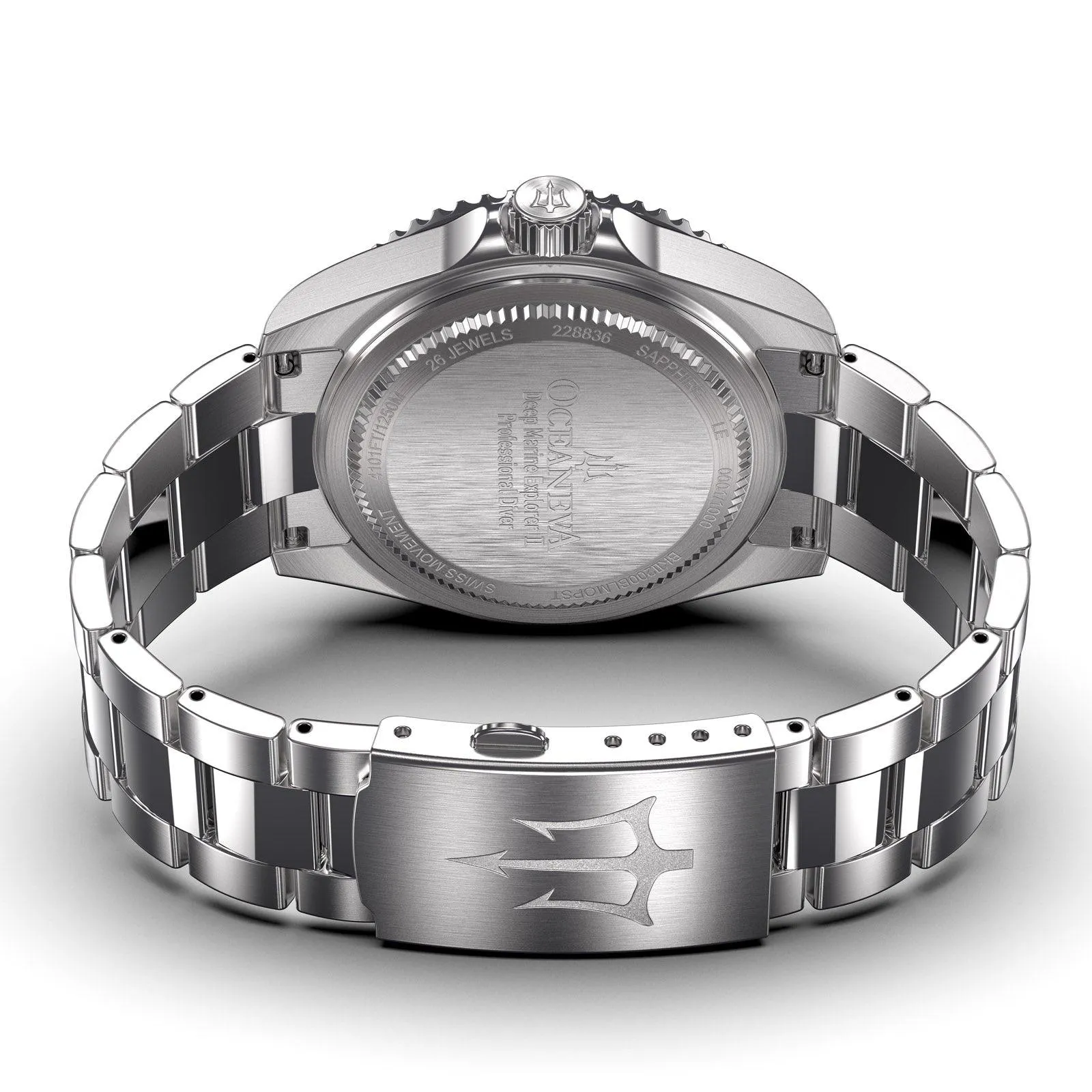 Oceaneva Deep Marine Explorer II Automatic 1250M Pro Diver Blue Mother Of Pearl Limited Edition