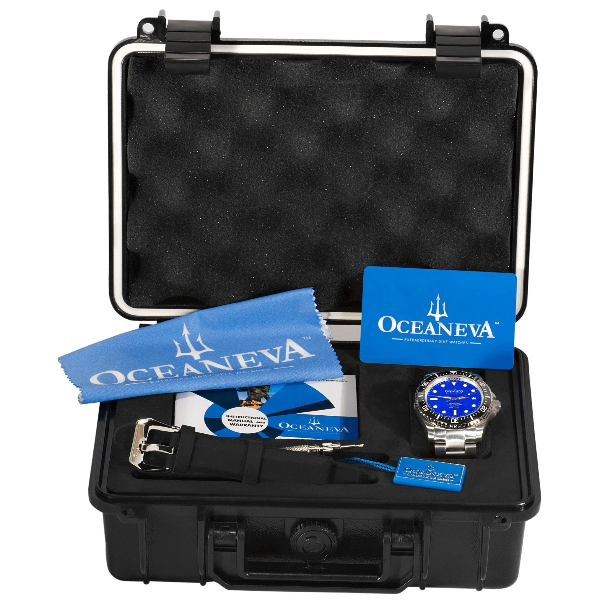 Oceaneva Deep Marine Explorer II Automatic 1250M Pro Diver Blue Mother Of Pearl Limited Edition