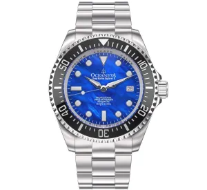 Oceaneva Deep Marine Explorer II Automatic 1250M Pro Diver Blue Mother Of Pearl Limited Edition