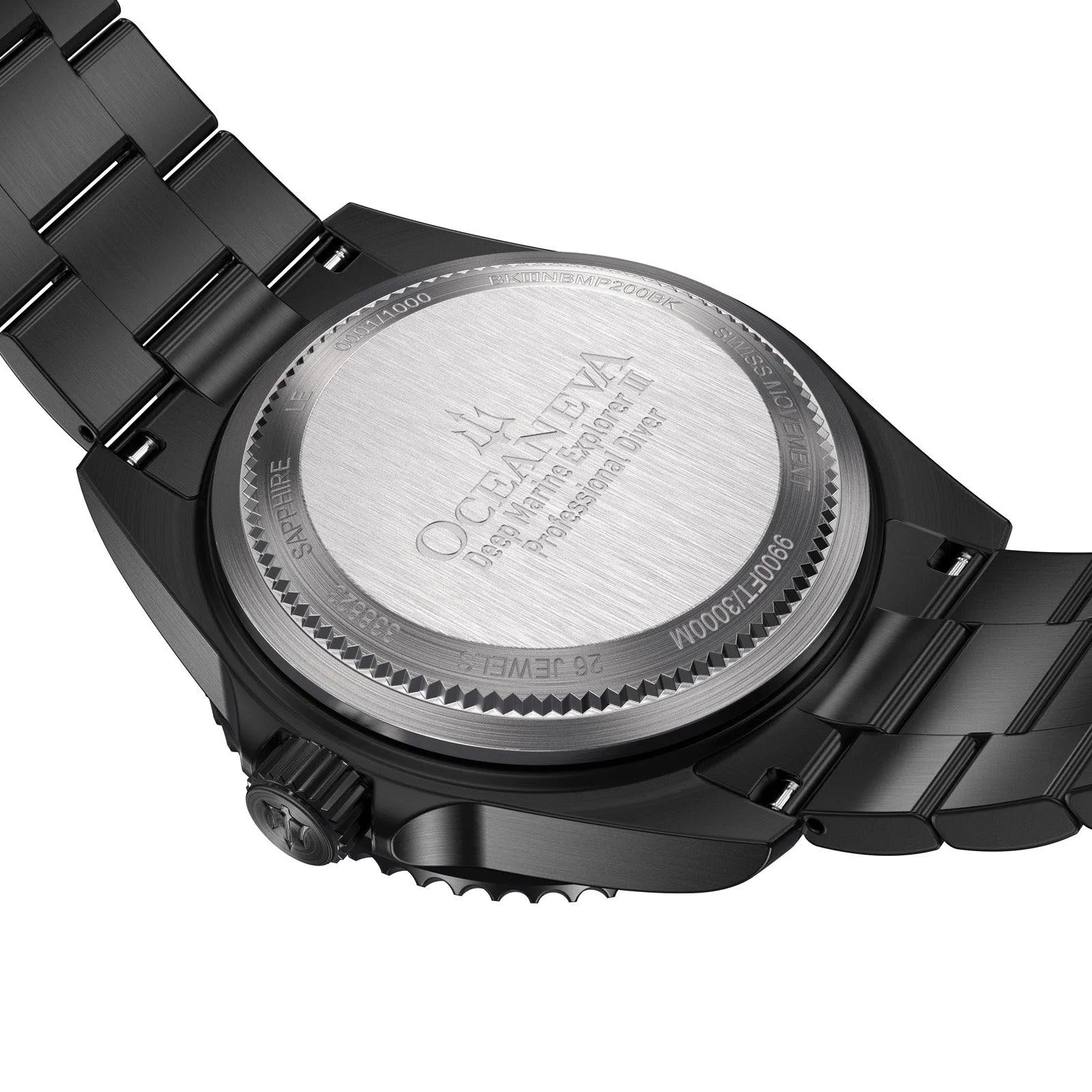 Oceaneva Deep Marine Explorer III Automatic 3000M Pro Diver Black Navy Mother Of Pearl Limited Edition