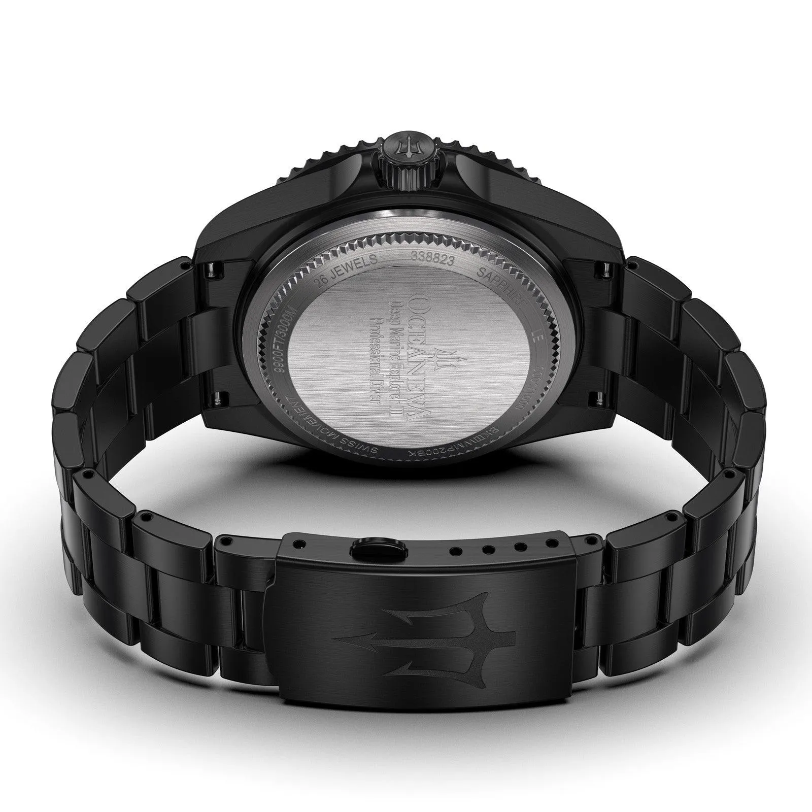 Oceaneva Deep Marine Explorer III Automatic 3000M Pro Diver Black White Mother Of Pearl Limited Edition