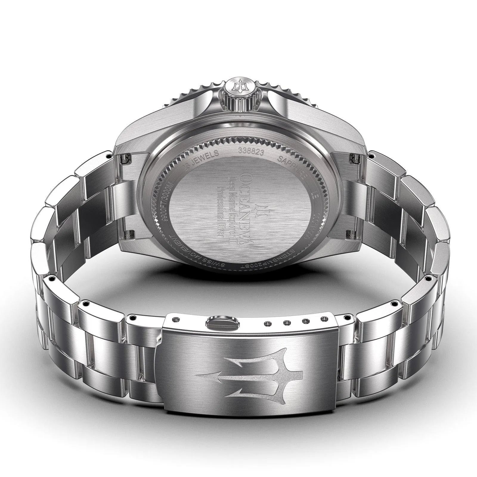 Oceaneva Deep Marine Explorer III Automatic 3000M Pro Diver Navy Mother Of Pearl Limited Edition