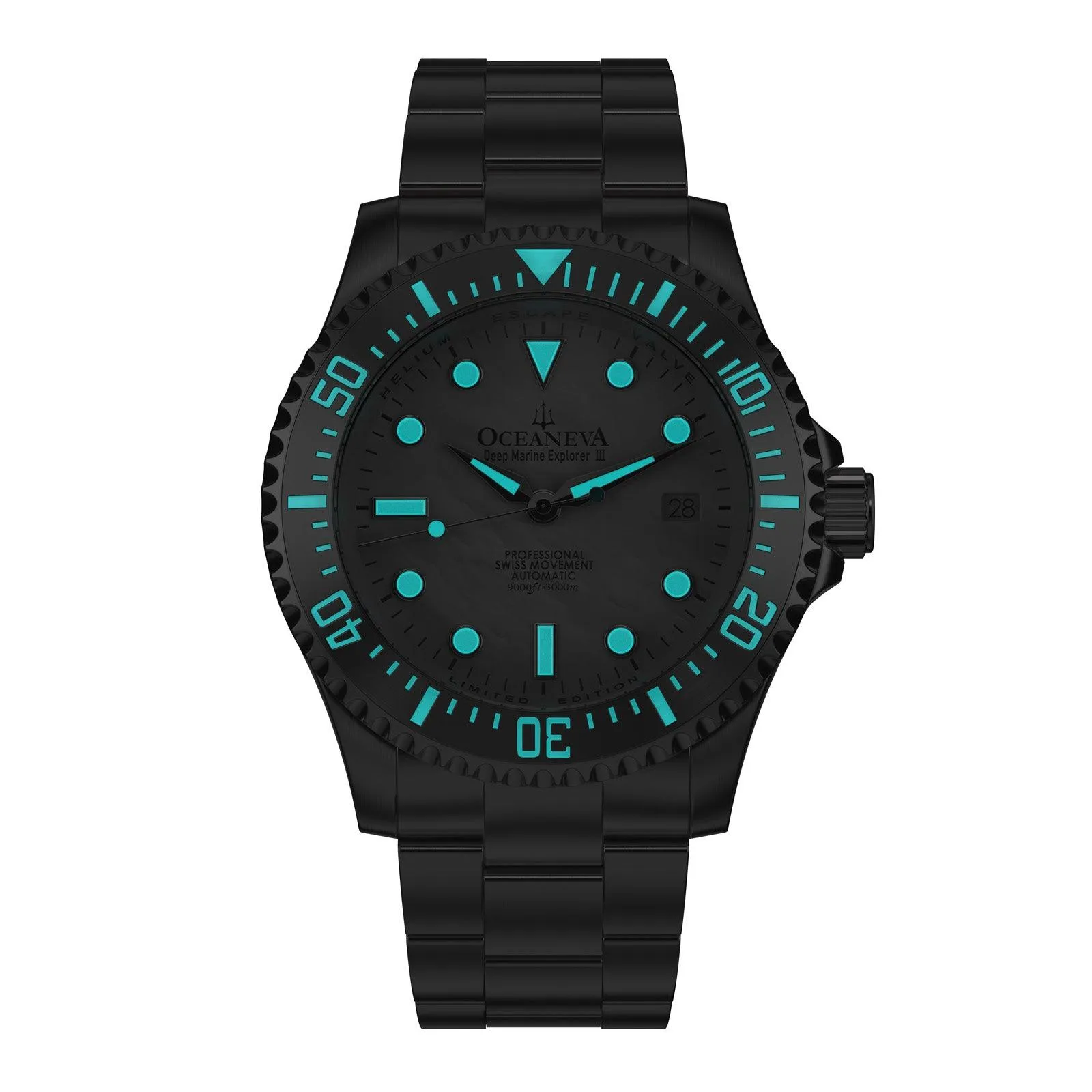 Oceaneva Deep Marine Explorer III Automatic 3000M Pro Diver White Mother Of Pearl Limited Edition*