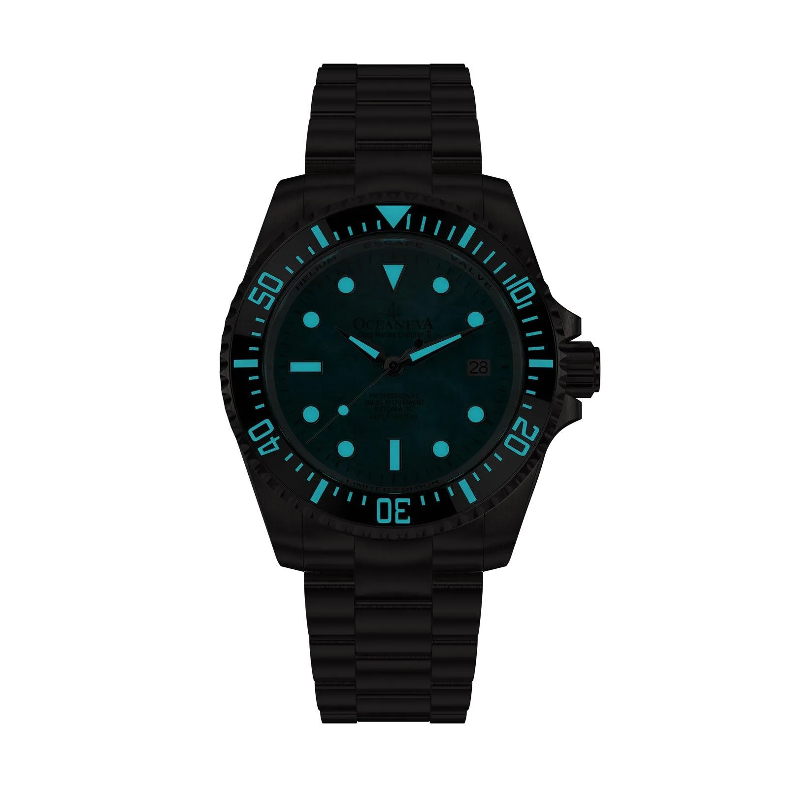 Oceaneva Titanium Deep Marine Explorer II Automatic 1250M Aquamarine Mother of Pearl Limited Edition